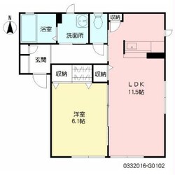 府内古閑 徒歩8分 1階の物件間取画像